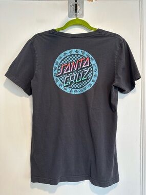 Santa Cruz Skateboard Y2k Imprint Moon Dot Spellout maroon Skater Tee Streetwear